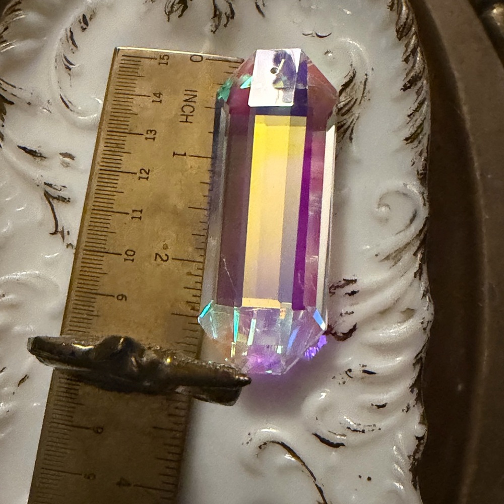 One K9 Crystal AB Iridescent Crystal Prism Decor - three available - Picture 4 of 6